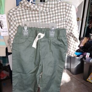 Carters 18mo Set Pants And Onesie Nwt